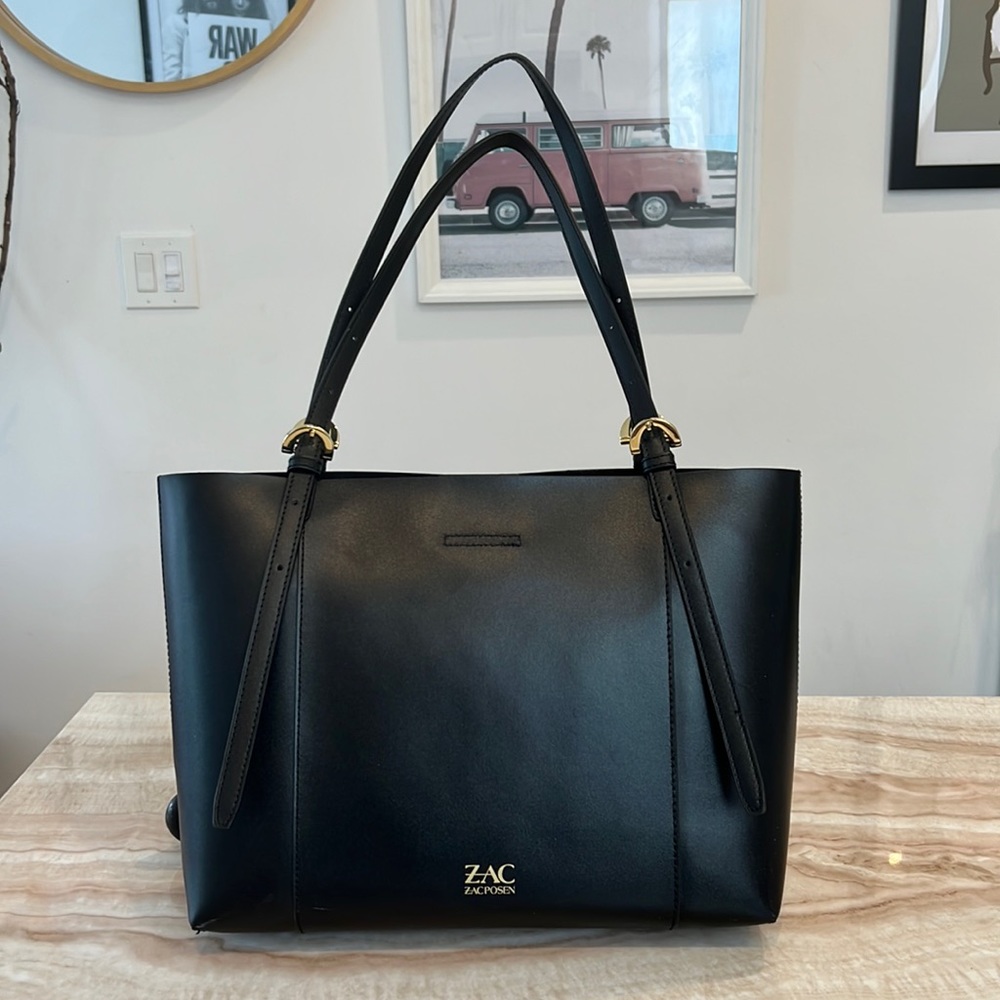 Zac Posen leather tote bage, worn once